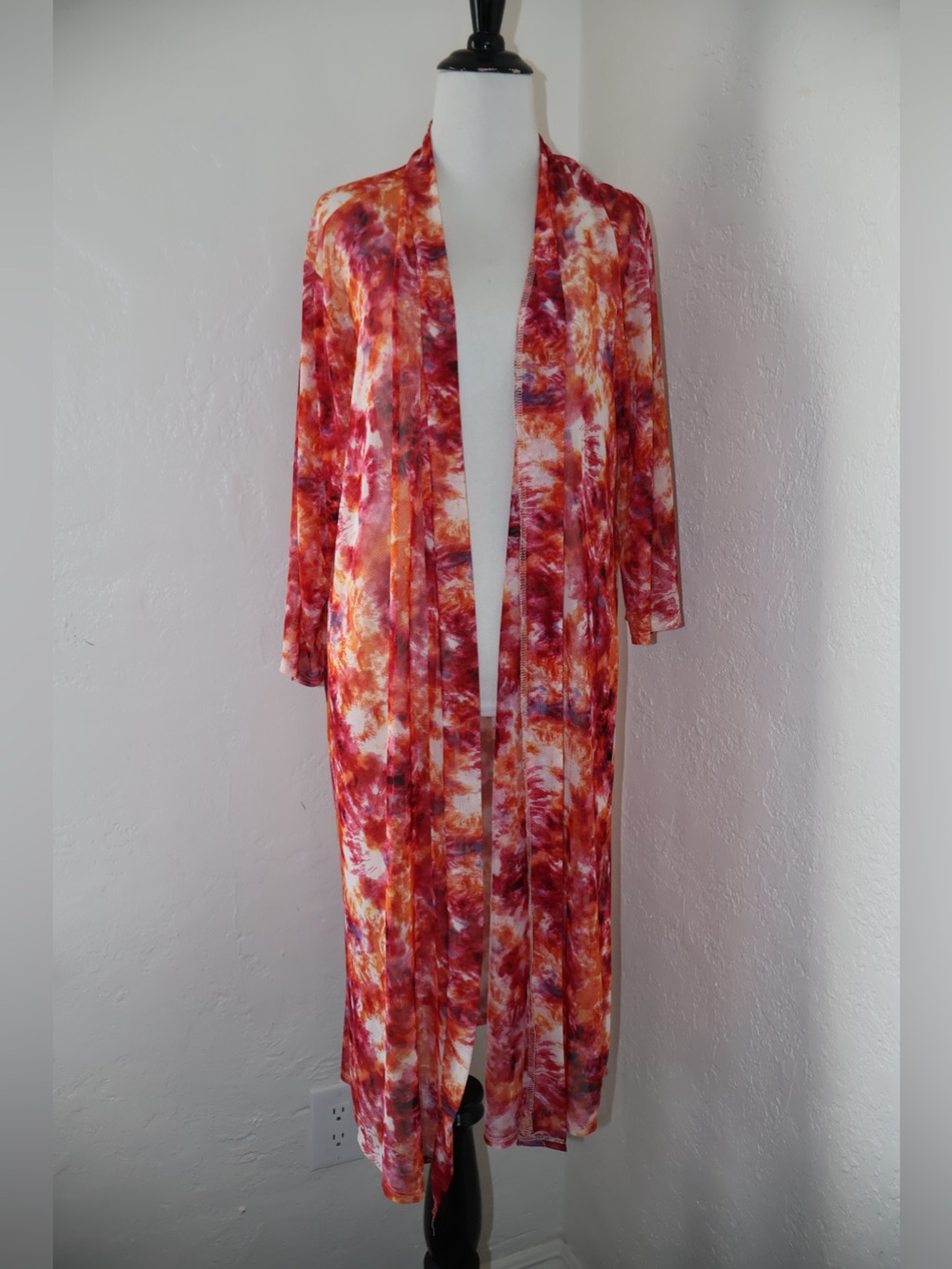 Lucky Brand watercolor abstract duster kimono Small